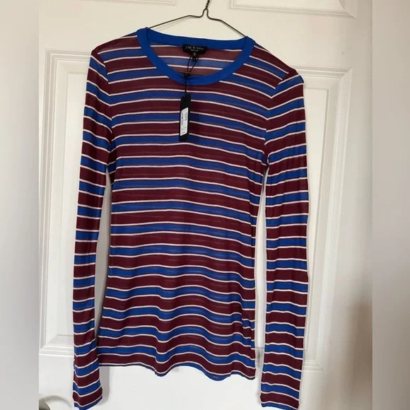 Rag & Bone Avery Striped Tee - Picture 4 of 7